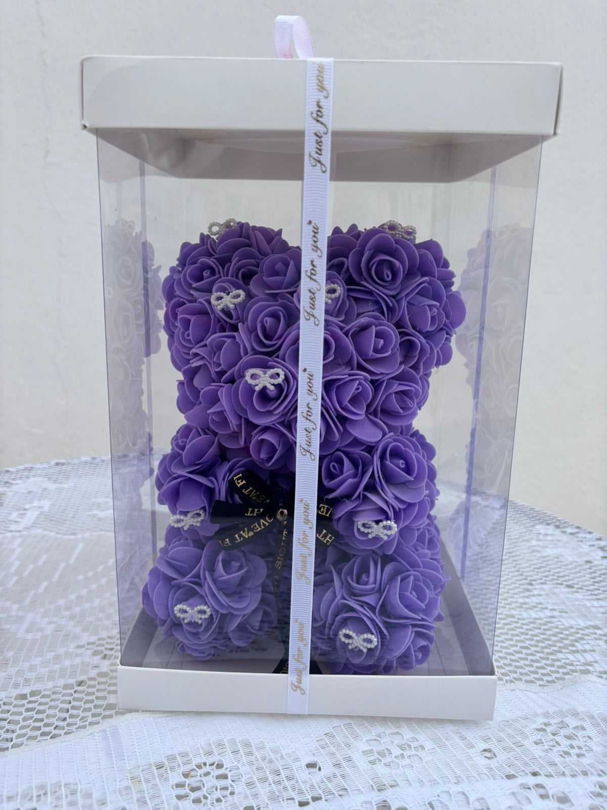 Lavender Rose Bear