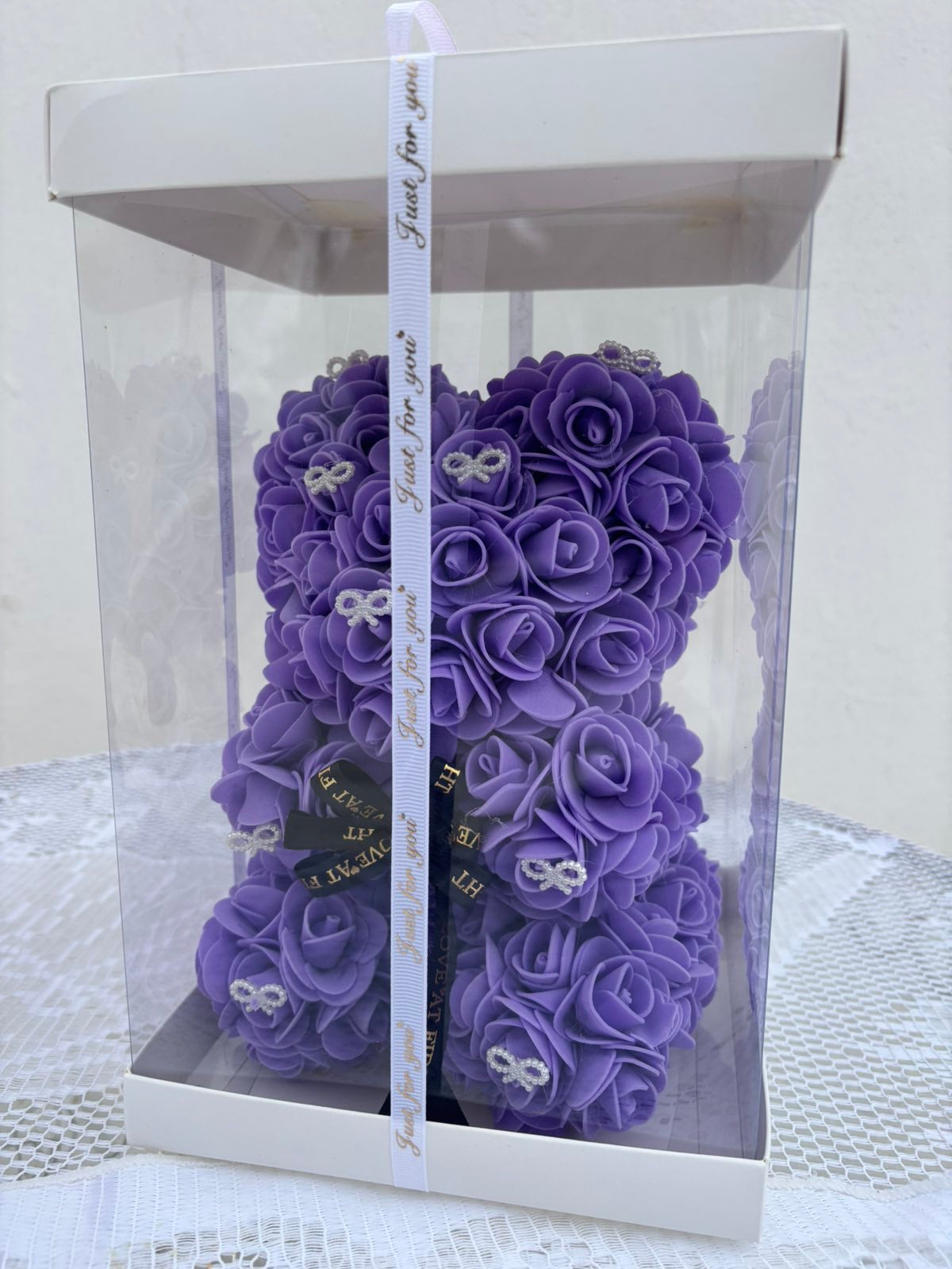 Lavender Rose Bear