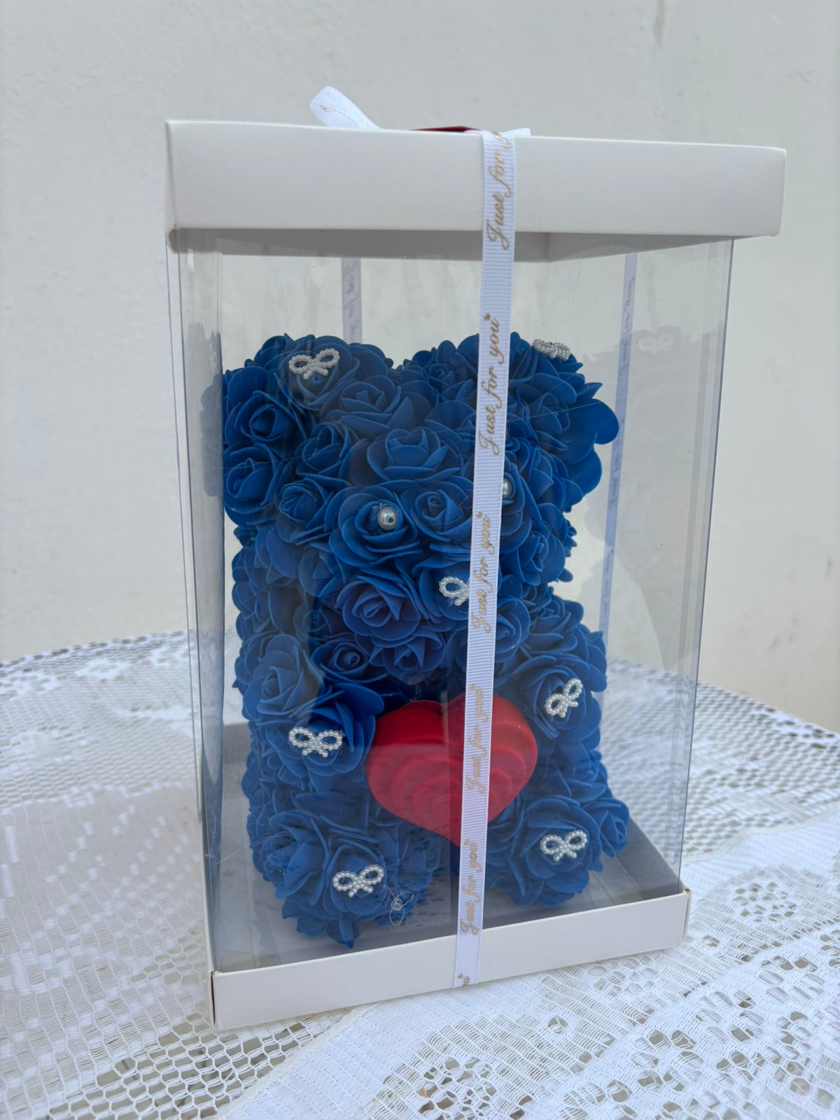 Blue Rose Bear