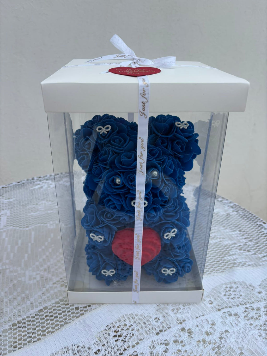 Blue Rose Bear