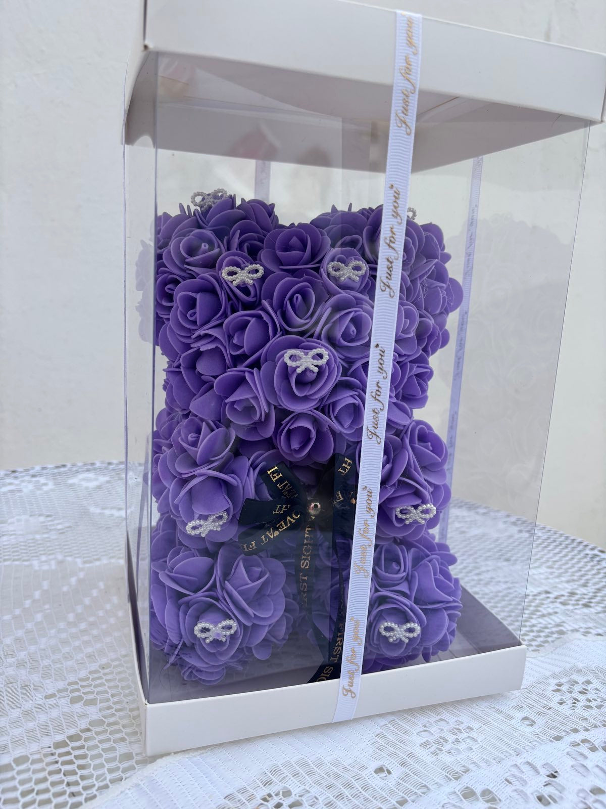 Lavender Rose Bear