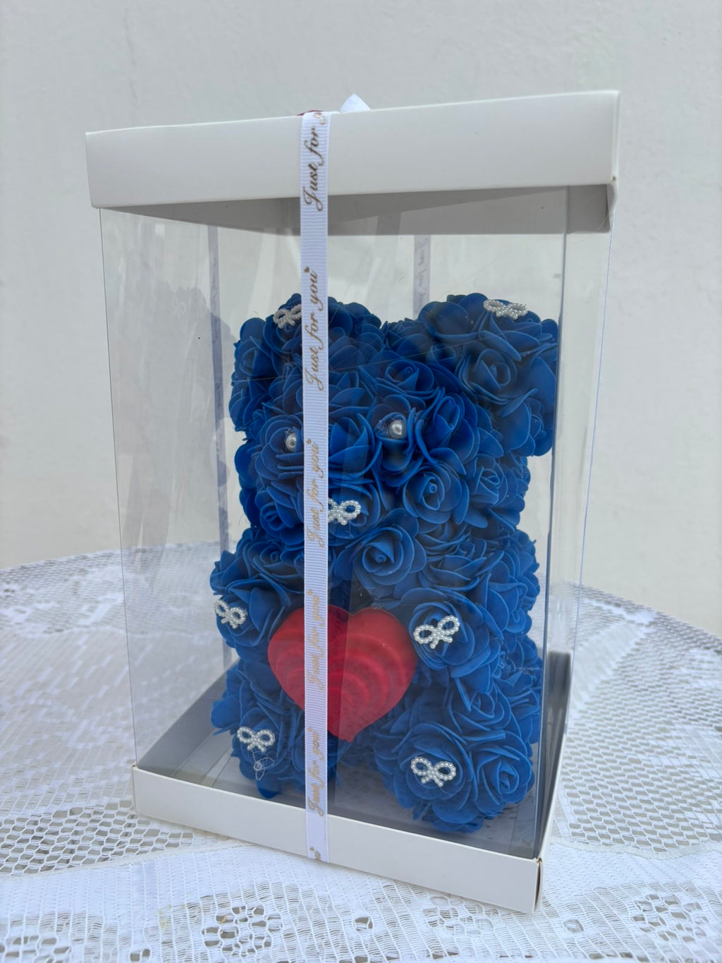 Blue Rose Bear