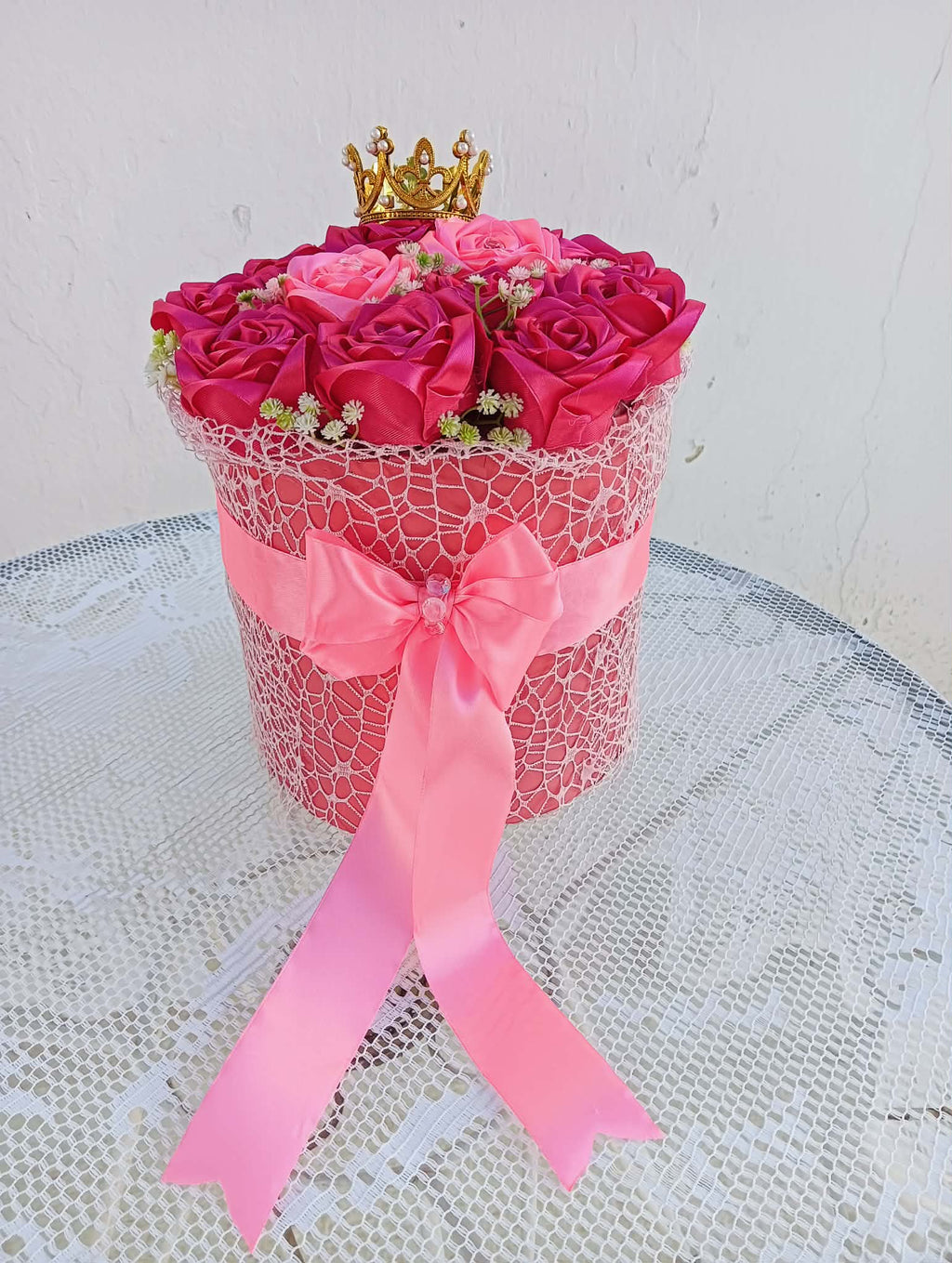 Pink Crown Blossom Box